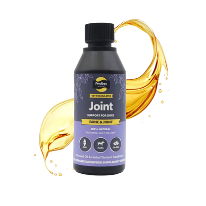 Bote de aceite Articulaciones Activas de Proflax, suplemento natural para la movilidad y las articulaciones del perro
