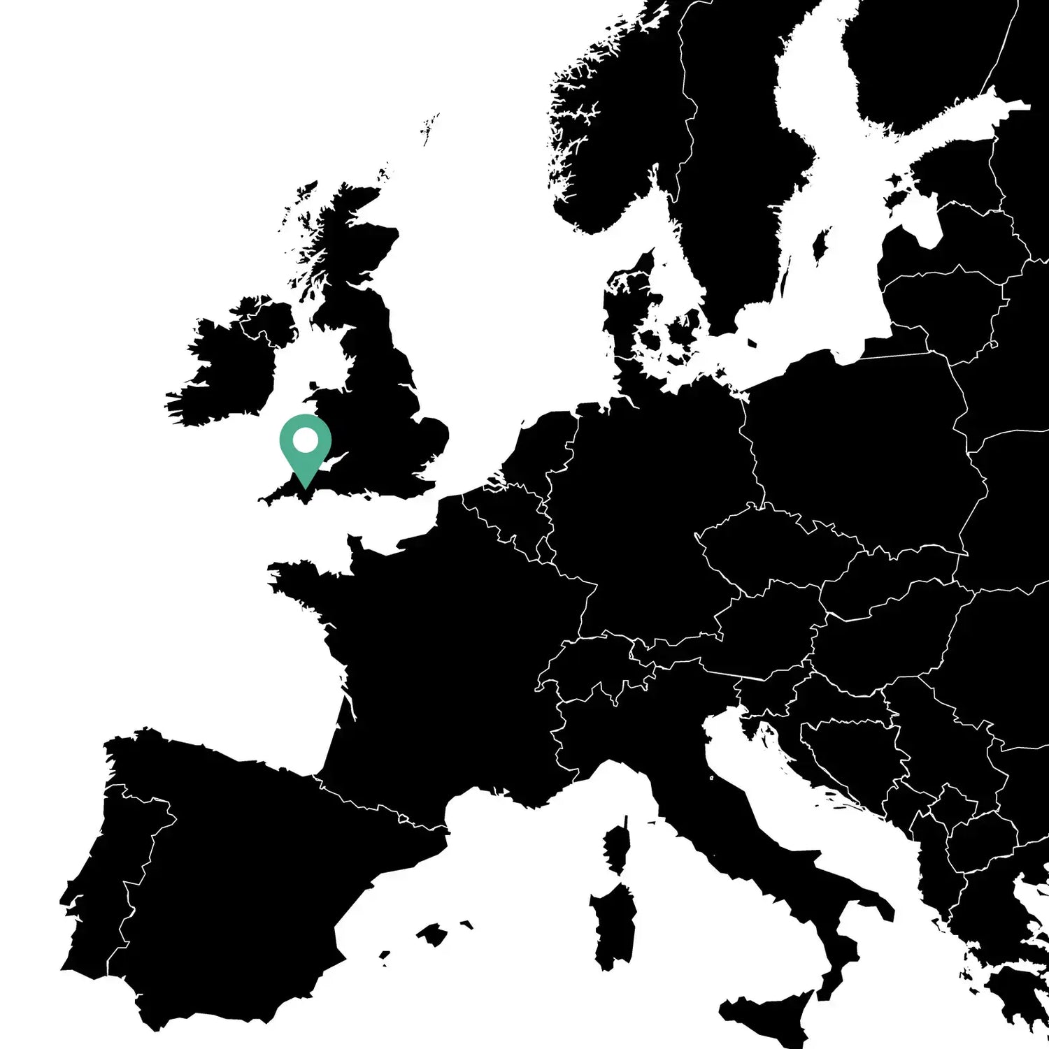 Mapa deDevon, Reino Unido, sede de la marca de suplementos para perros Proflax